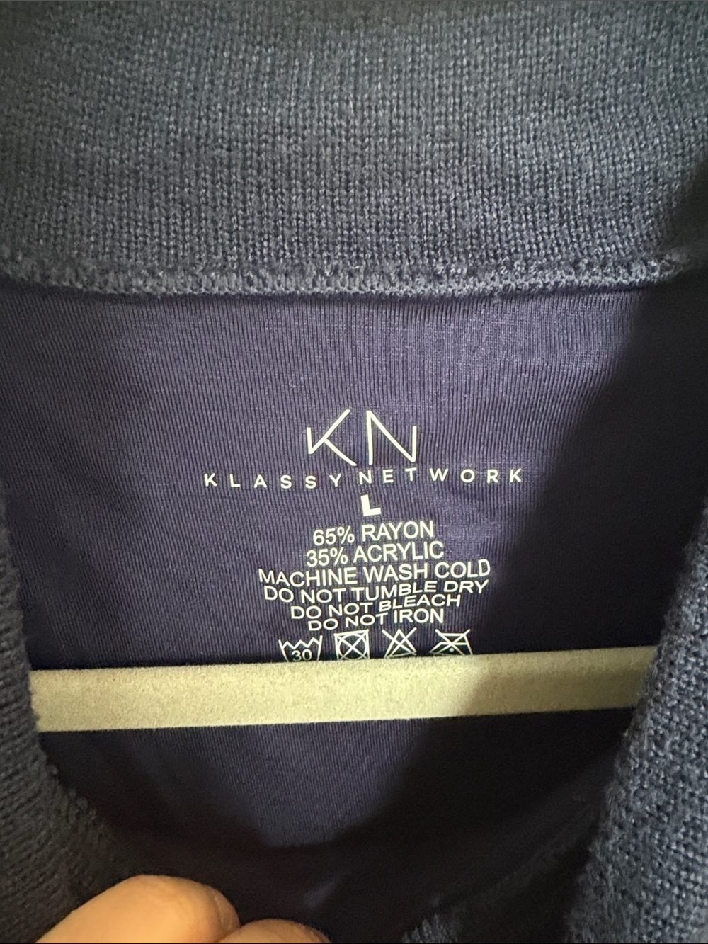 Klassy Network Navy Short-Sleeve Mock Neck Top